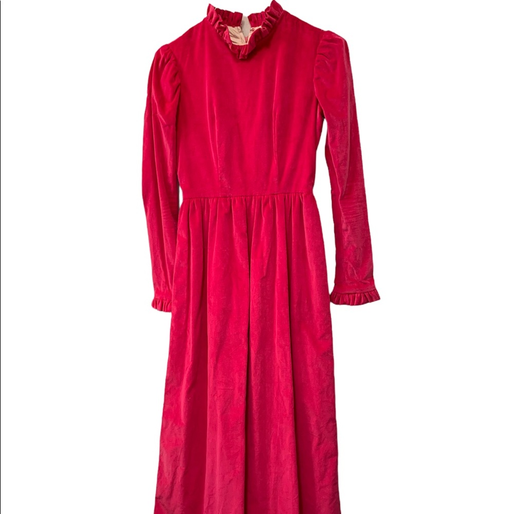 VTG homemade velvet prairie dress